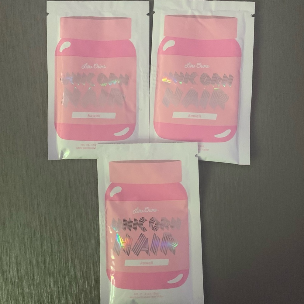 🆕💕 ‘Kawaii’ Unicorn Hair -Semi Permanent Hair Color - Lime Crime - SET OF 3 - Picture 5 of 7